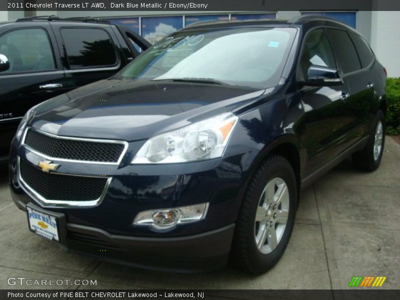 Dark Blue Metallic / Ebony/Ebony 2011 Chevrolet Traverse LT AWD