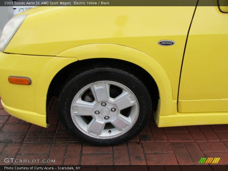 Electric Yellow / Black 2003 Suzuki Aerio SX AWD Sport Wagon