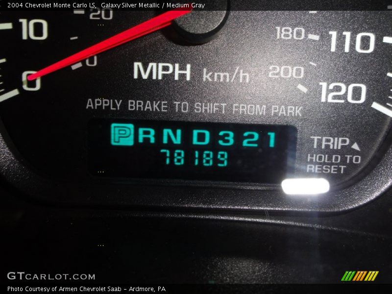 Galaxy Silver Metallic / Medium Gray 2004 Chevrolet Monte Carlo LS