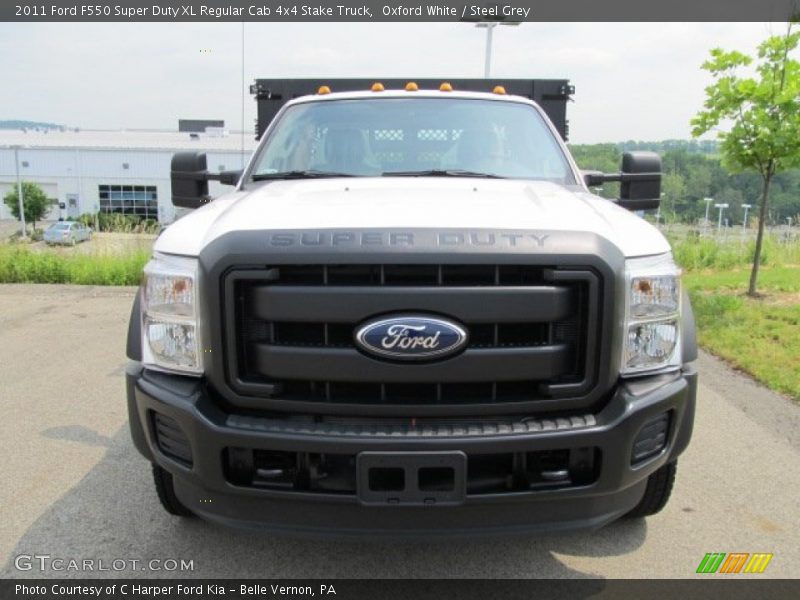 Oxford White / Steel Grey 2011 Ford F550 Super Duty XL Regular Cab 4x4 Stake Truck
