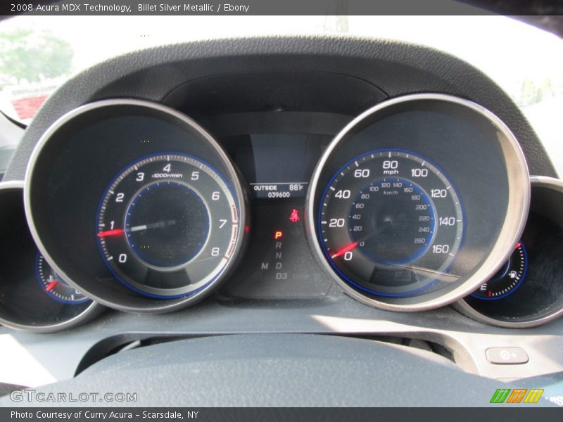 Billet Silver Metallic / Ebony 2008 Acura MDX Technology