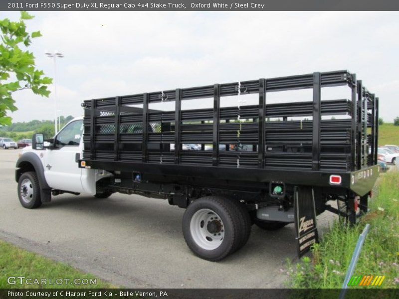 Oxford White / Steel Grey 2011 Ford F550 Super Duty XL Regular Cab 4x4 Stake Truck