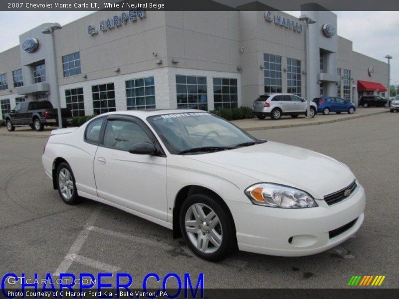 White / Neutral Beige 2007 Chevrolet Monte Carlo LT