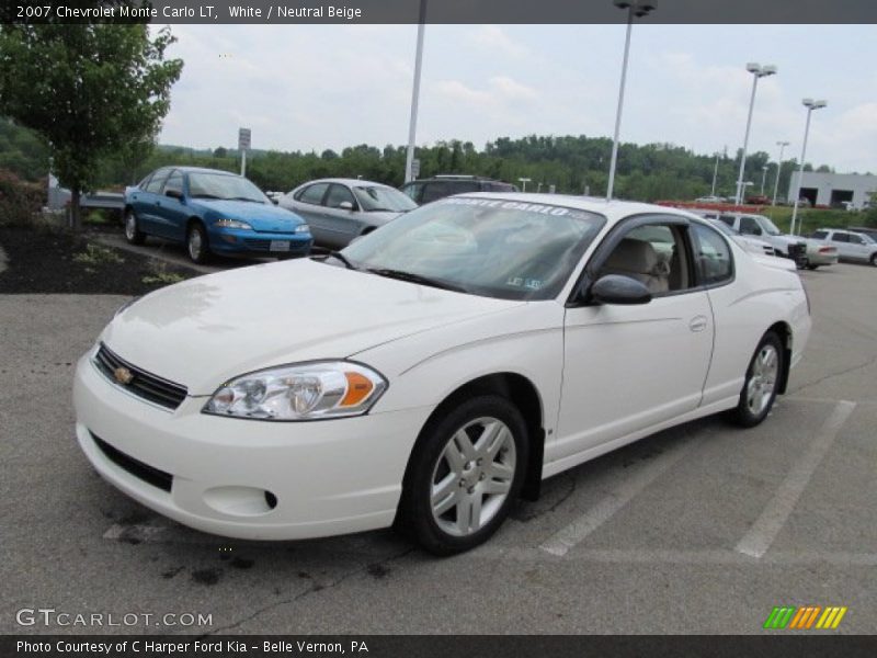 White / Neutral Beige 2007 Chevrolet Monte Carlo LT