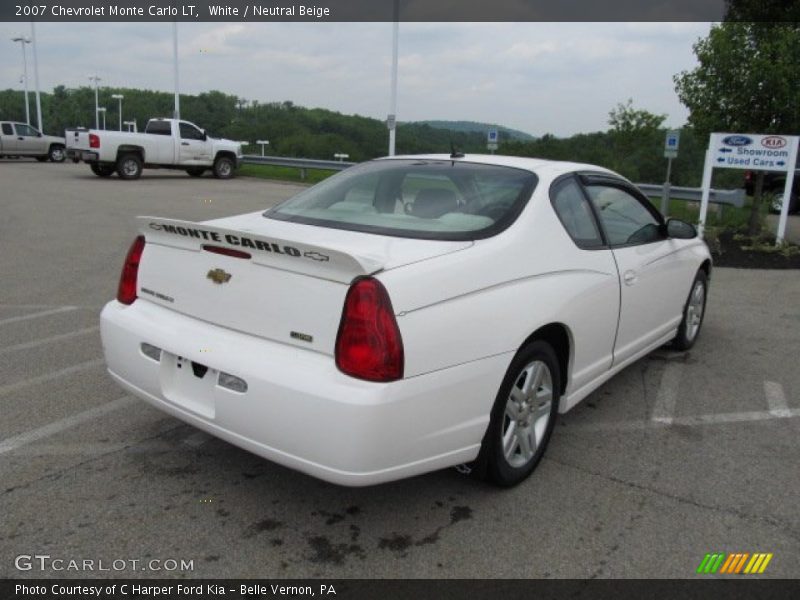 White / Neutral Beige 2007 Chevrolet Monte Carlo LT