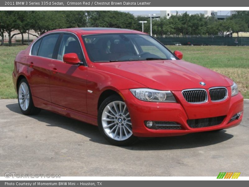 Crimson Red / Chestnut Brown Dakota Leather 2011 BMW 3 Series 335d Sedan