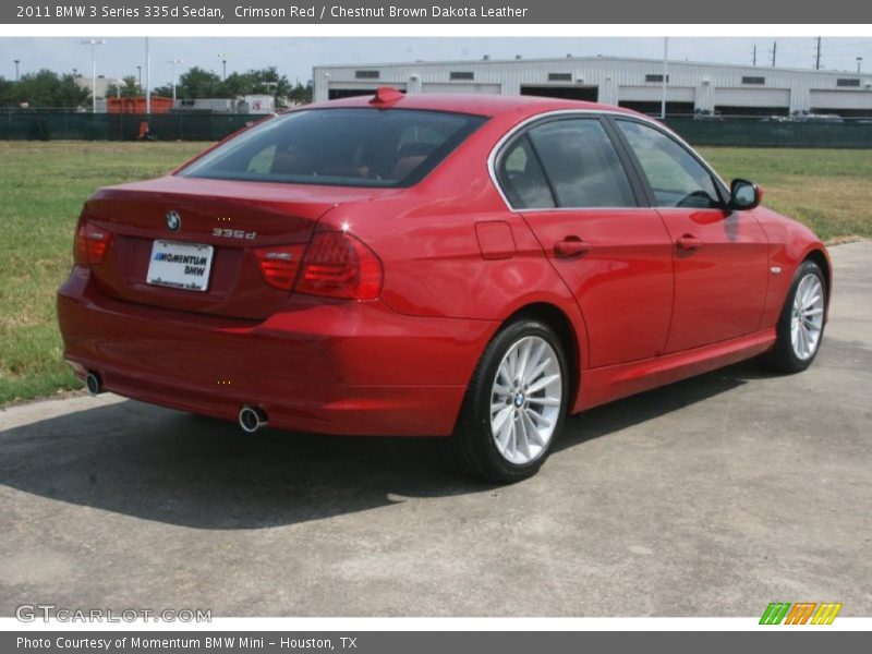 Crimson Red / Chestnut Brown Dakota Leather 2011 BMW 3 Series 335d Sedan