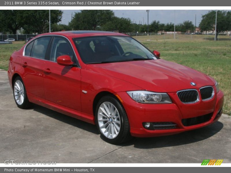 Crimson Red / Chestnut Brown Dakota Leather 2011 BMW 3 Series 335d Sedan