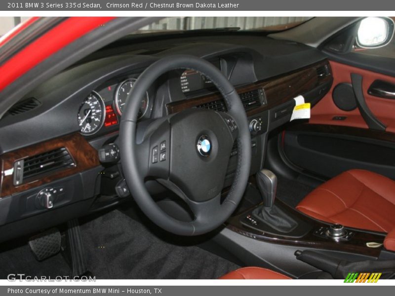 Crimson Red / Chestnut Brown Dakota Leather 2011 BMW 3 Series 335d Sedan