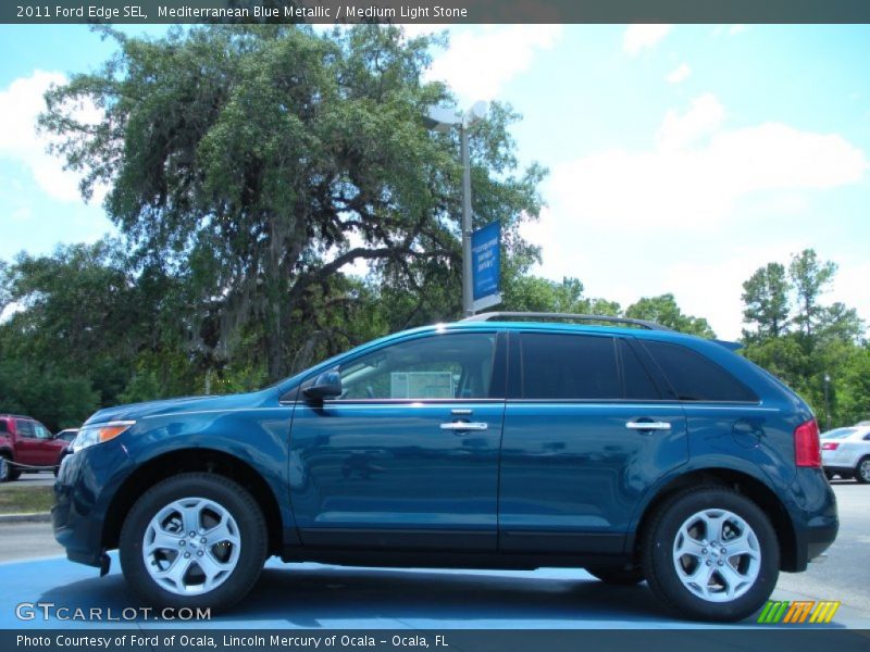 Mediterranean Blue Metallic / Medium Light Stone 2011 Ford Edge SEL