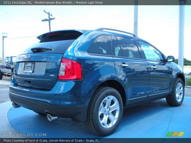 Mediterranean Blue Metallic / Medium Light Stone 2011 Ford Edge SEL