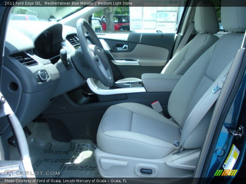 Mediterranean Blue Metallic / Medium Light Stone 2011 Ford Edge SEL