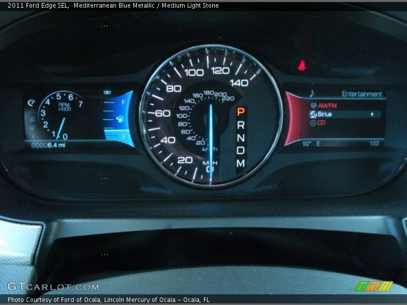 Mediterranean Blue Metallic / Medium Light Stone 2011 Ford Edge SEL