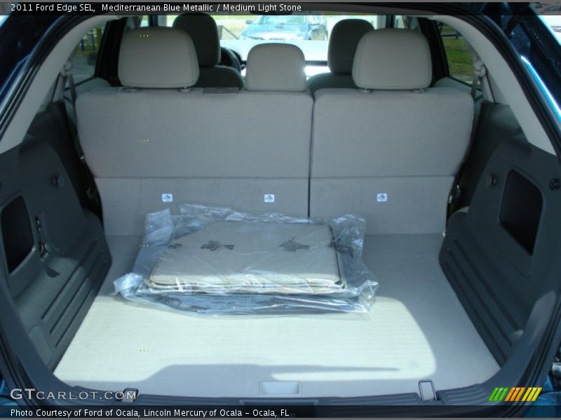 Mediterranean Blue Metallic / Medium Light Stone 2011 Ford Edge SEL