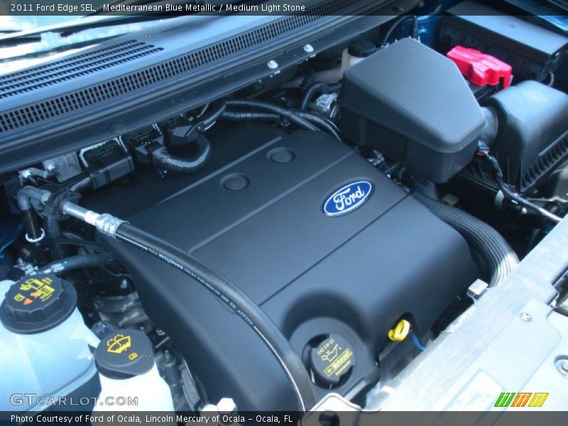 Mediterranean Blue Metallic / Medium Light Stone 2011 Ford Edge SEL