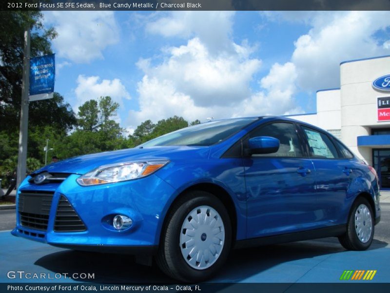 Blue Candy Metallic / Charcoal Black 2012 Ford Focus SE SFE Sedan