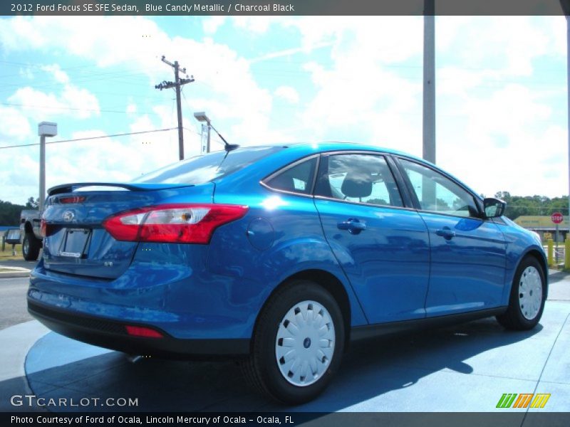 Blue Candy Metallic / Charcoal Black 2012 Ford Focus SE SFE Sedan