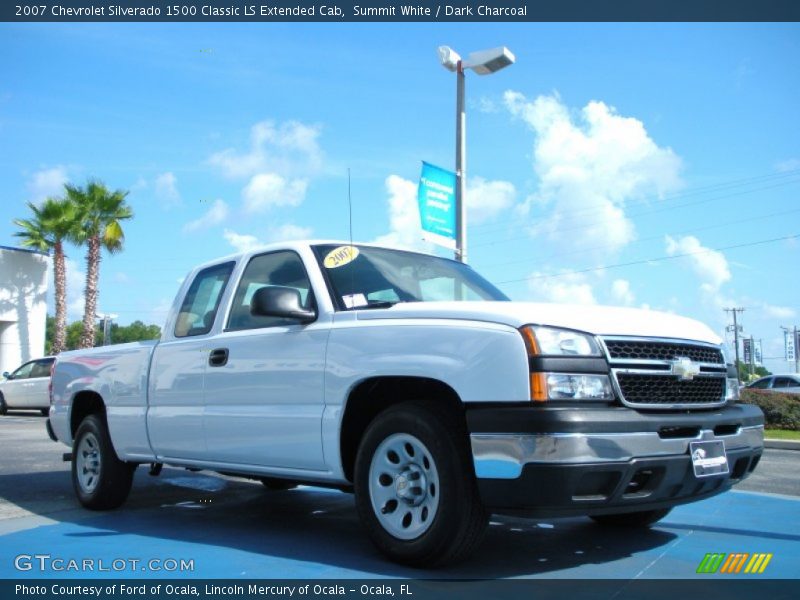 Summit White / Dark Charcoal 2007 Chevrolet Silverado 1500 Classic LS Extended Cab