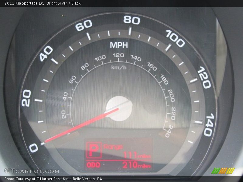 Bright Silver / Black 2011 Kia Sportage LX