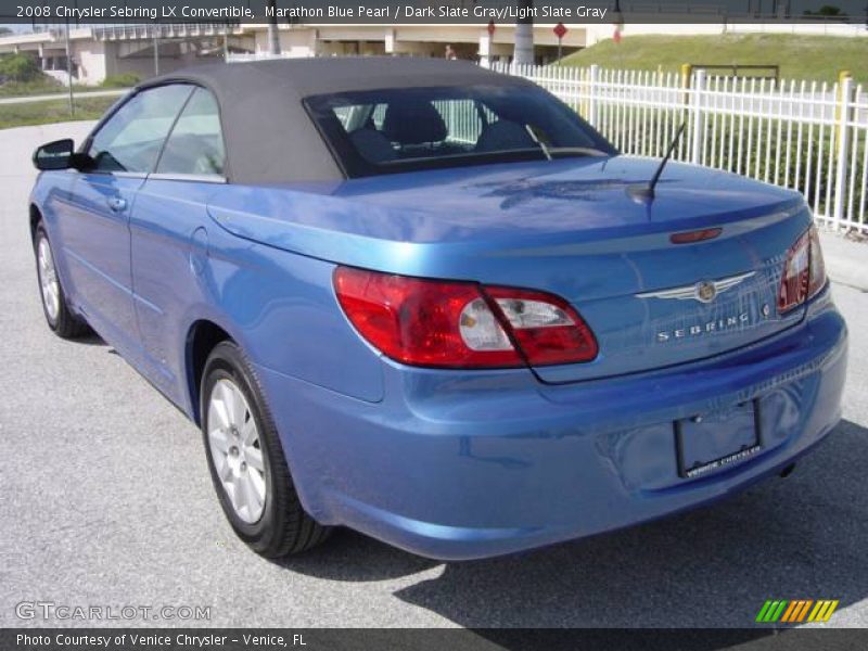 Marathon Blue Pearl / Dark Slate Gray/Light Slate Gray 2008 Chrysler Sebring LX Convertible