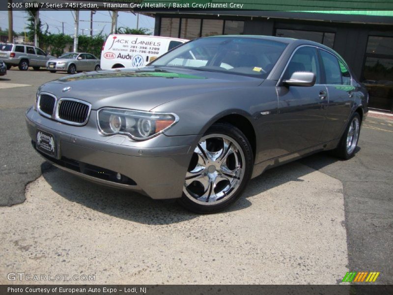 Titanium Grey Metallic / Basalt Grey/Flannel Grey 2005 BMW 7 Series 745i Sedan