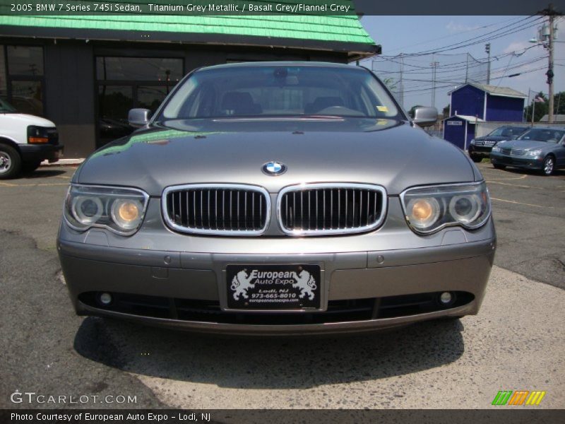 Titanium Grey Metallic / Basalt Grey/Flannel Grey 2005 BMW 7 Series 745i Sedan