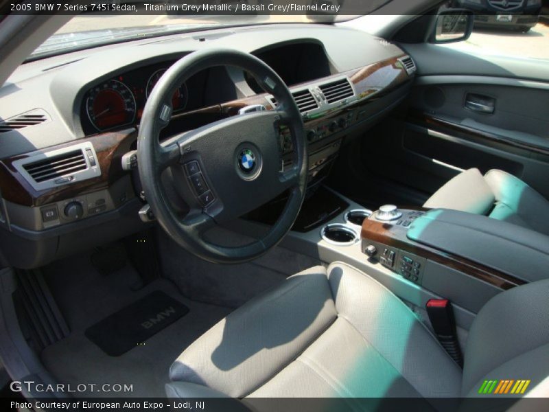 Titanium Grey Metallic / Basalt Grey/Flannel Grey 2005 BMW 7 Series 745i Sedan