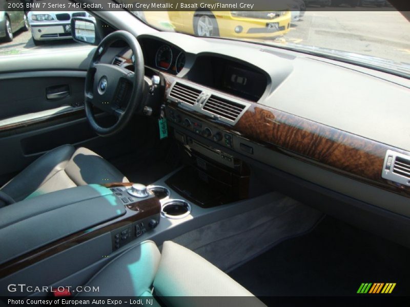 Titanium Grey Metallic / Basalt Grey/Flannel Grey 2005 BMW 7 Series 745i Sedan