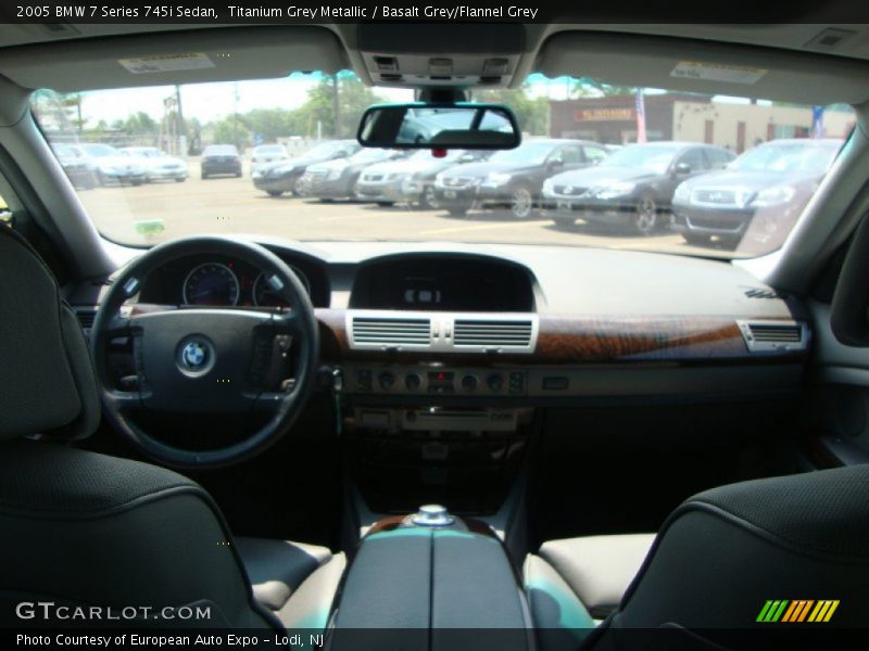 Titanium Grey Metallic / Basalt Grey/Flannel Grey 2005 BMW 7 Series 745i Sedan