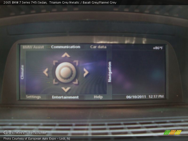 Titanium Grey Metallic / Basalt Grey/Flannel Grey 2005 BMW 7 Series 745i Sedan