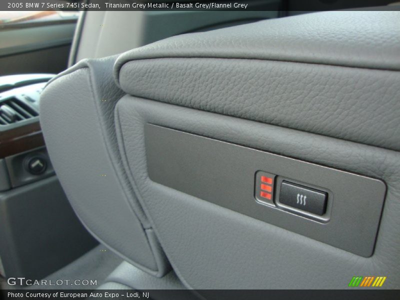 Titanium Grey Metallic / Basalt Grey/Flannel Grey 2005 BMW 7 Series 745i Sedan