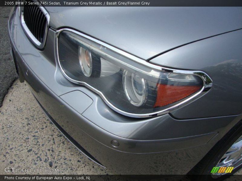 Titanium Grey Metallic / Basalt Grey/Flannel Grey 2005 BMW 7 Series 745i Sedan