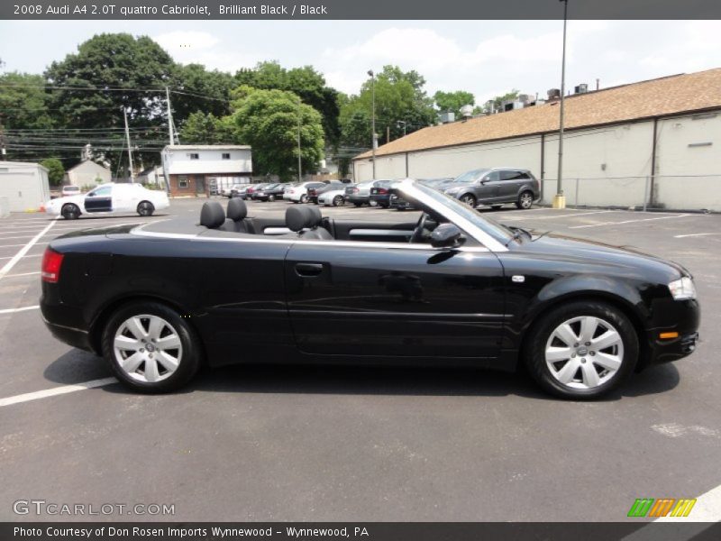 Brilliant Black / Black 2008 Audi A4 2.0T quattro Cabriolet