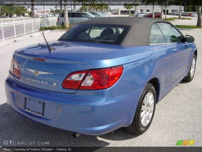 Marathon Blue Pearl / Dark Slate Gray/Light Slate Gray 2008 Chrysler Sebring LX Convertible
