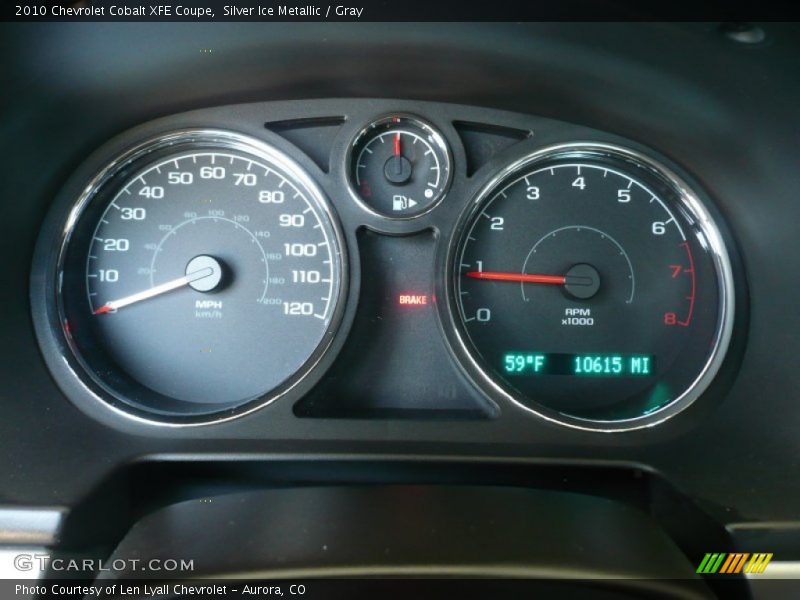 Silver Ice Metallic / Gray 2010 Chevrolet Cobalt XFE Coupe