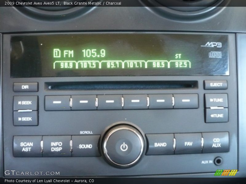 Black Granite Metallic / Charcoal 2009 Chevrolet Aveo Aveo5 LT