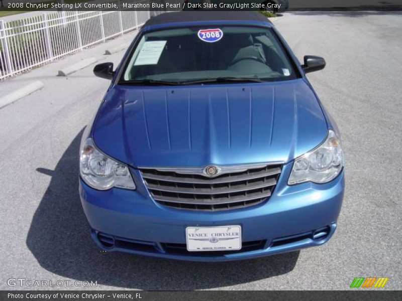 Marathon Blue Pearl / Dark Slate Gray/Light Slate Gray 2008 Chrysler Sebring LX Convertible