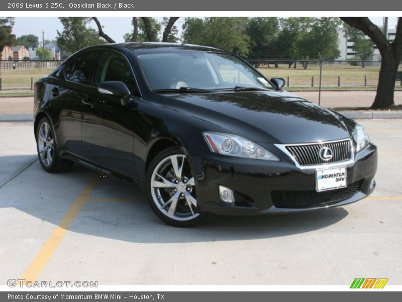 Obsidian Black / Black 2009 Lexus IS 250