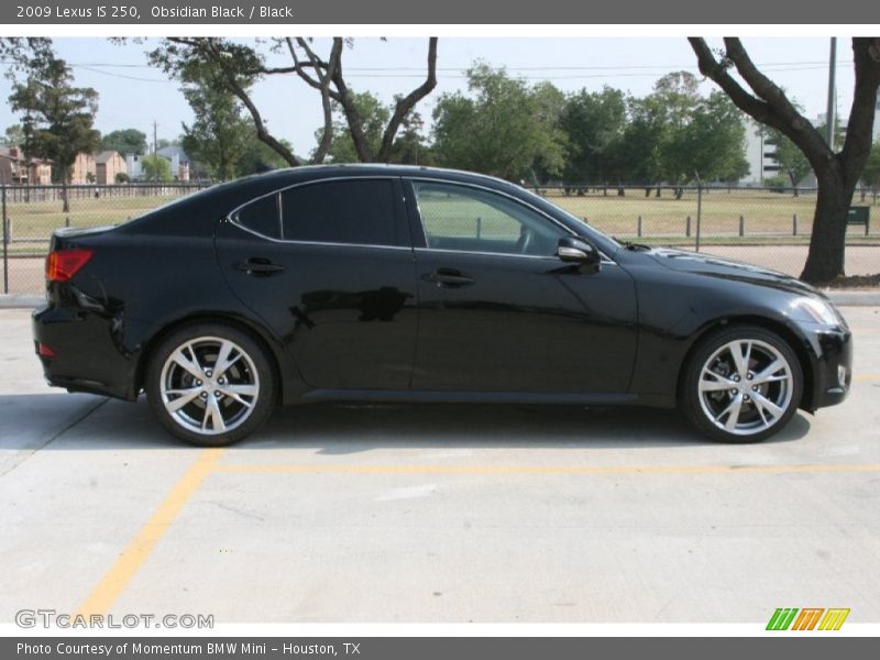 Obsidian Black / Black 2009 Lexus IS 250
