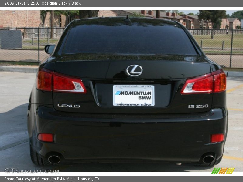 Obsidian Black / Black 2009 Lexus IS 250