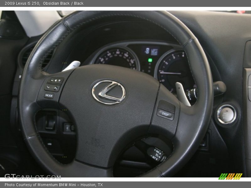 Obsidian Black / Black 2009 Lexus IS 250