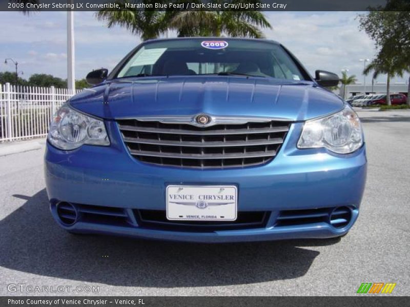 Marathon Blue Pearl / Dark Slate Gray/Light Slate Gray 2008 Chrysler Sebring LX Convertible