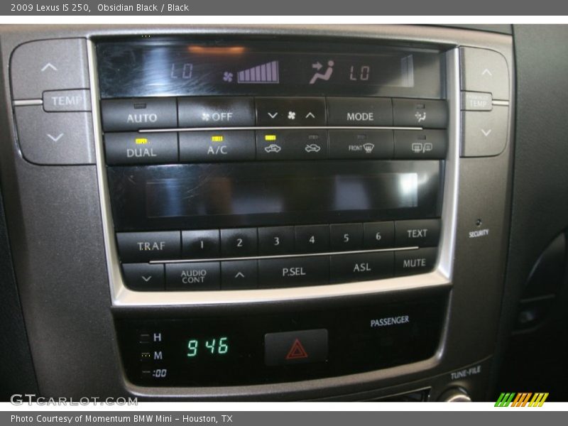 Obsidian Black / Black 2009 Lexus IS 250