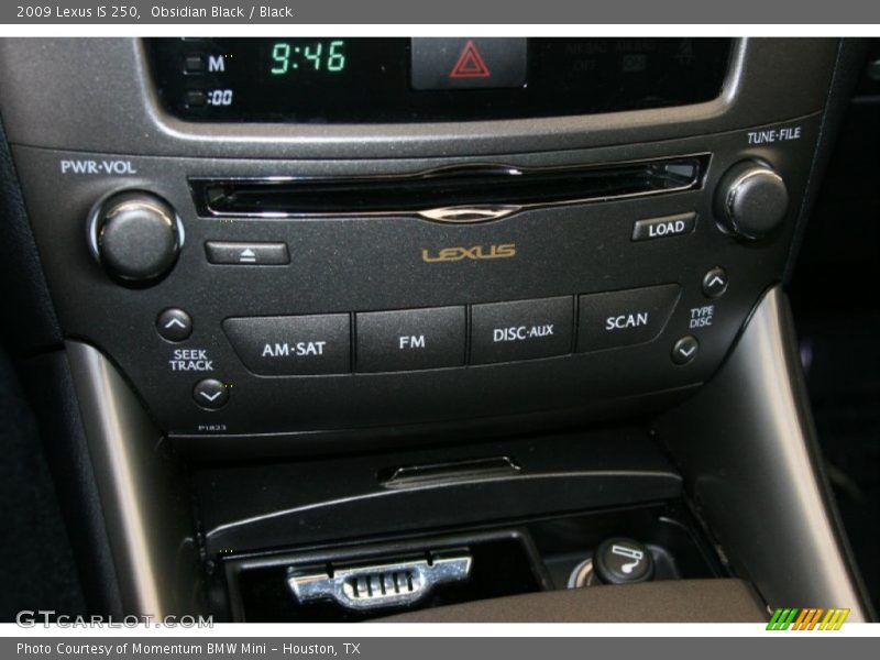 Obsidian Black / Black 2009 Lexus IS 250
