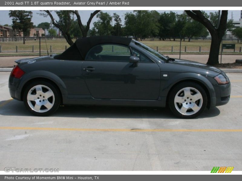 Aviator Grey Pearl / Amber Red 2001 Audi TT 1.8T quattro Roadster
