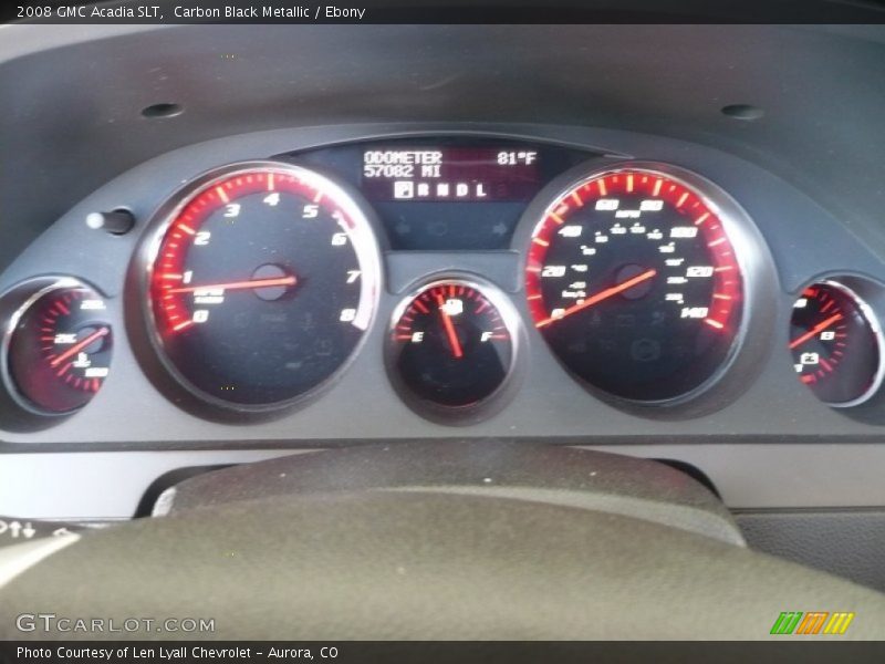 Carbon Black Metallic / Ebony 2008 GMC Acadia SLT
