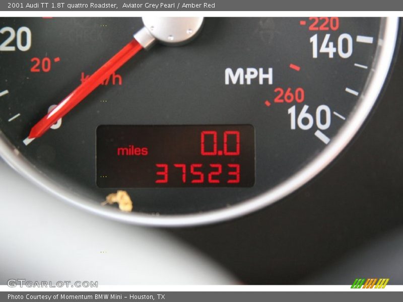Aviator Grey Pearl / Amber Red 2001 Audi TT 1.8T quattro Roadster