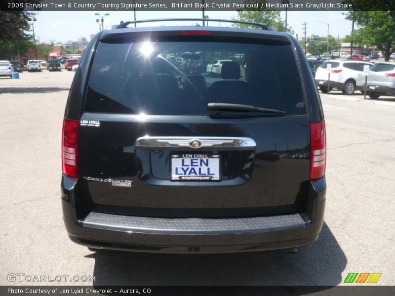 Brilliant Black Crystal Pearlcoat / Medium Slate Gray/Light Shale 2008 Chrysler Town & Country Touring Signature Series