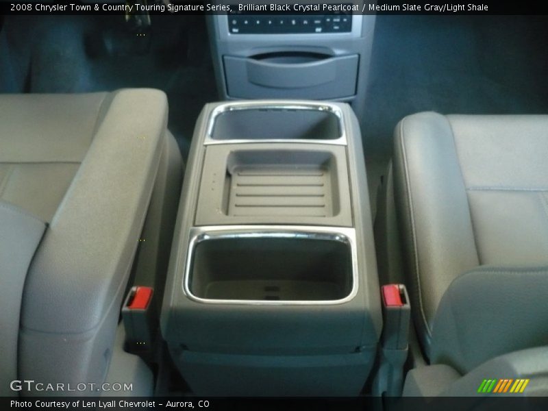 Brilliant Black Crystal Pearlcoat / Medium Slate Gray/Light Shale 2008 Chrysler Town & Country Touring Signature Series