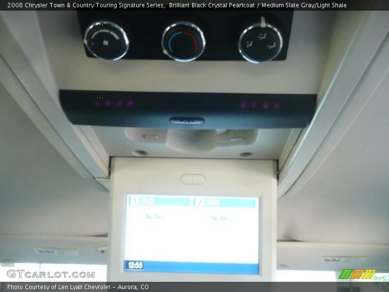 Brilliant Black Crystal Pearlcoat / Medium Slate Gray/Light Shale 2008 Chrysler Town & Country Touring Signature Series